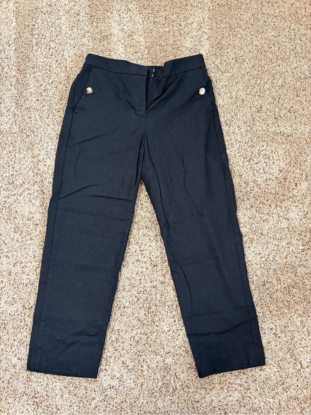 J. Crew Black Straight-Leg Pants